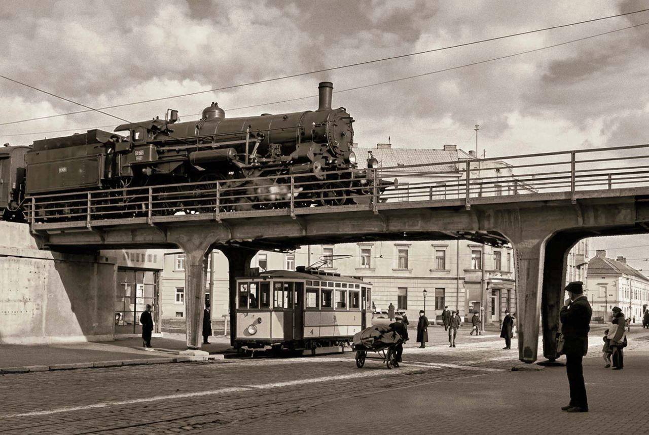Savska cesta, pružni nadvozni prijelaz 1936. godine